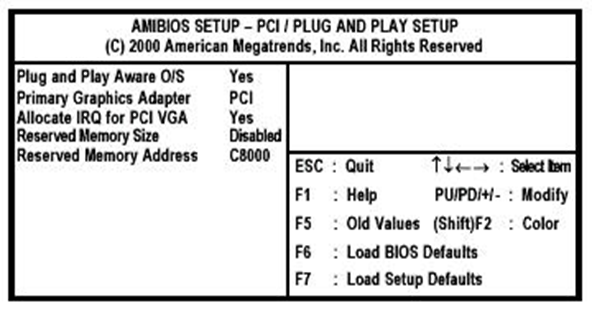 PCI-Plug-and-Play-Setup-Page