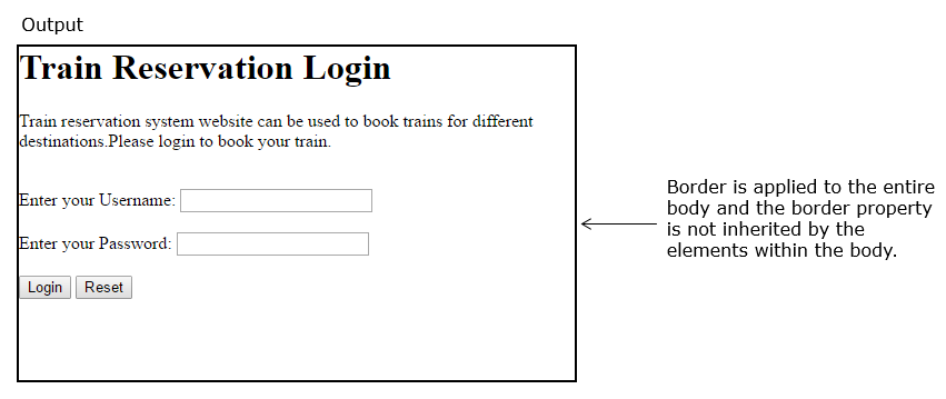 inheritance example output in css