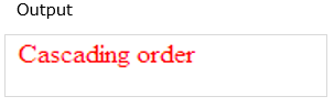 cascading order output example 2