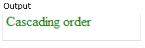 cascading order output