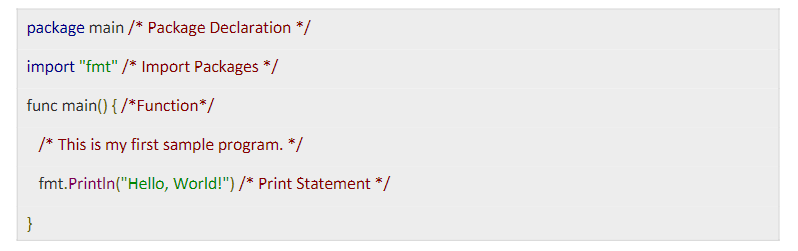 go language hello world