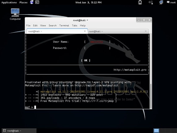 Metasploit Command Shell